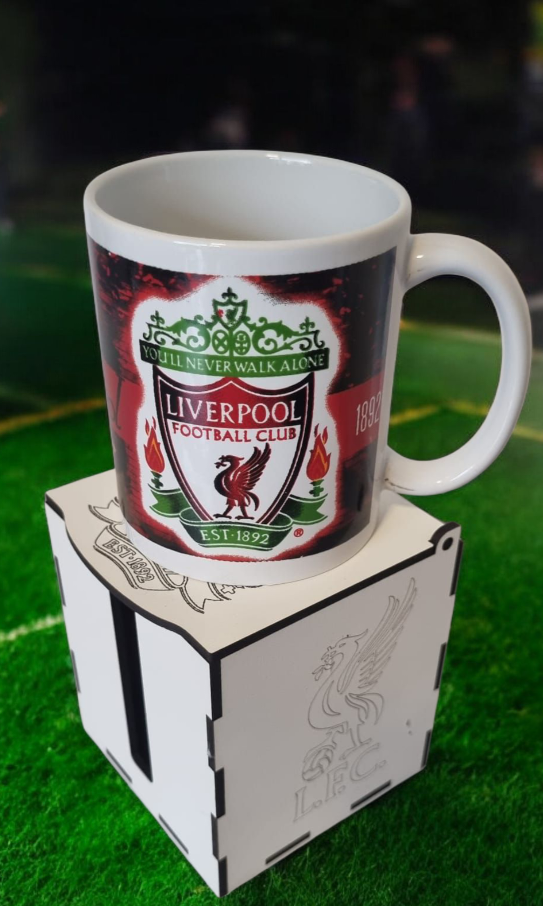 Liverpool box with a cup